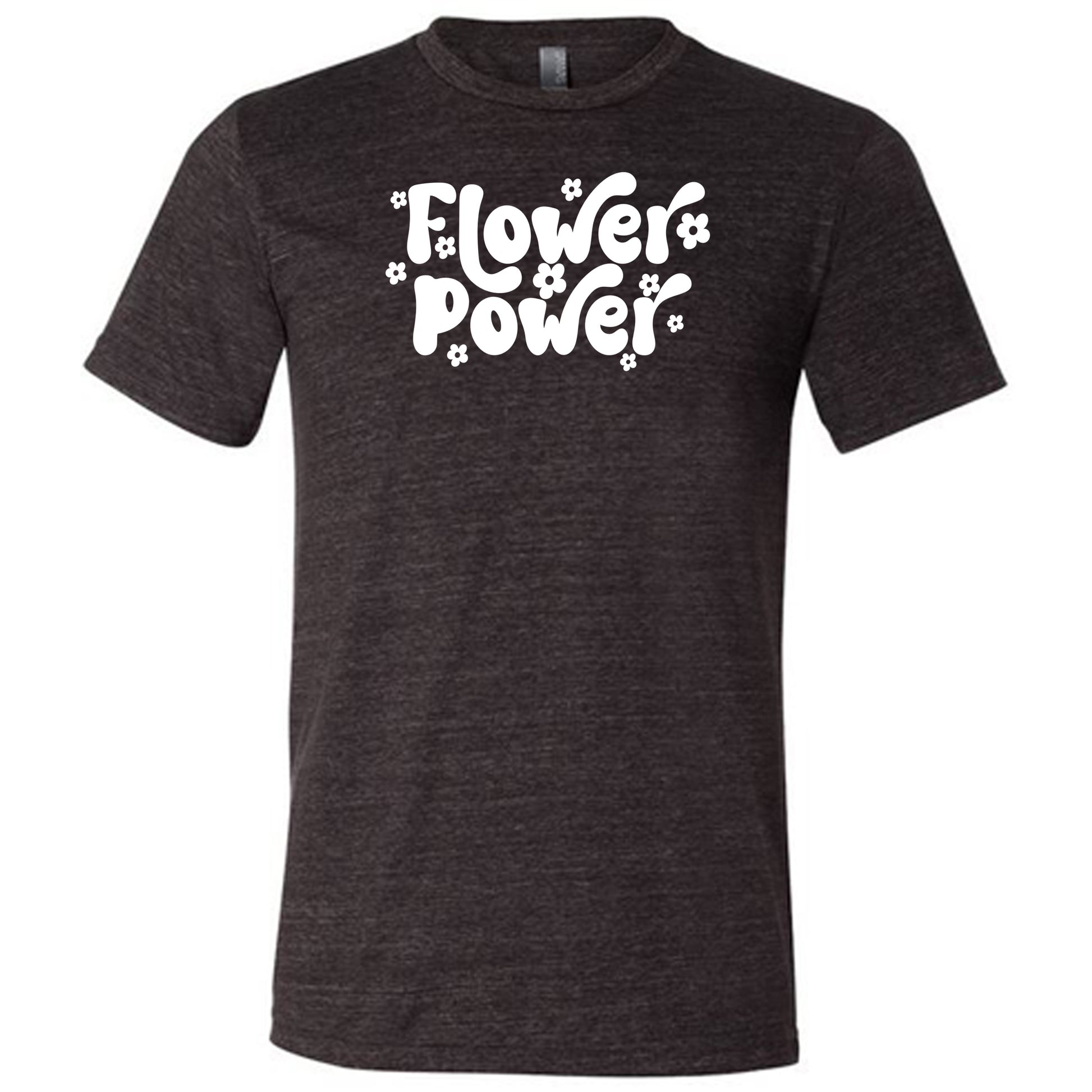 black flower power shirt