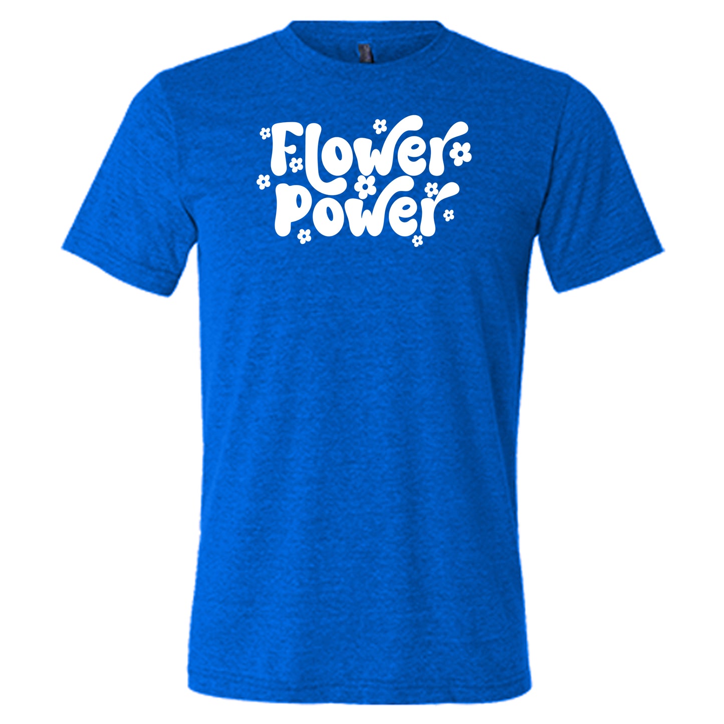 blue flower power shirt