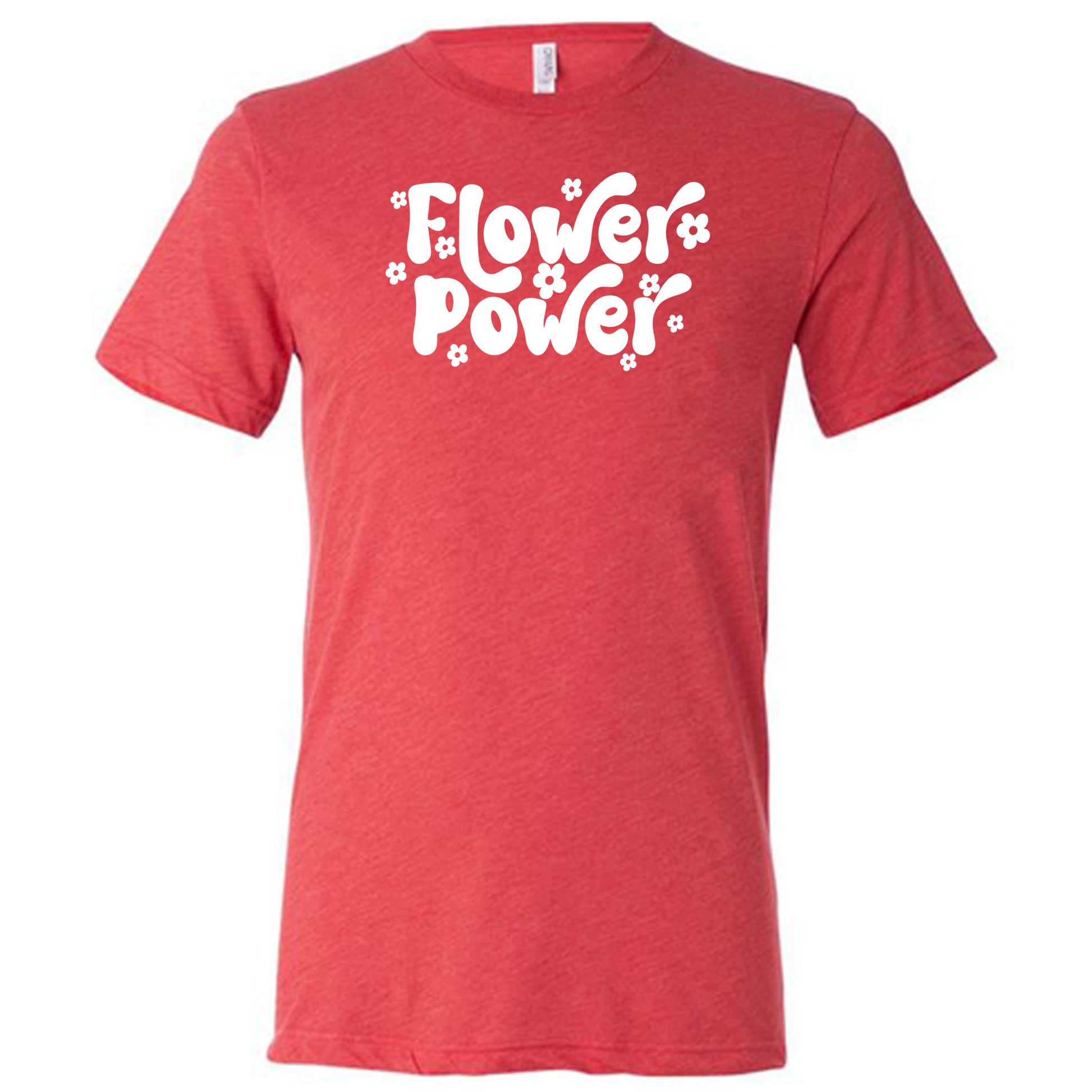red flower power shirt
