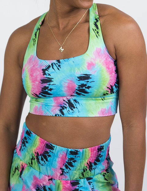 Salsation 最新作！Cotton Bra！ Tie−Dye Sサイズ Longline Bra | Fluorescent Tie Dye – Constantly Varied Gear