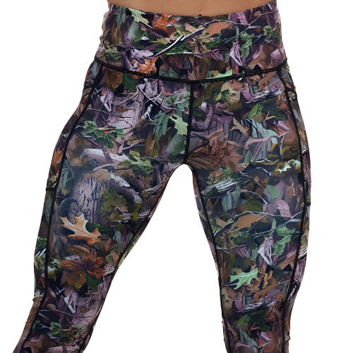 forest camo patterned leggings