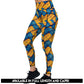 blue and yellow dragon scale print leggings available in full and capri length