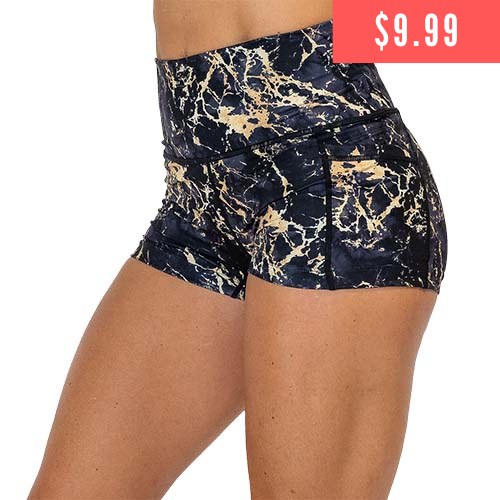 $9.99 gold marble shorts