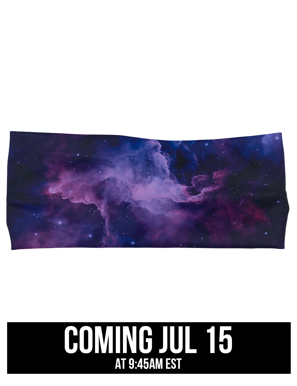 front of the purple space headband against a white background, coming jul 15th
