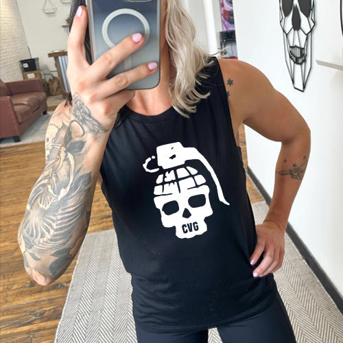 black grenade skull tank