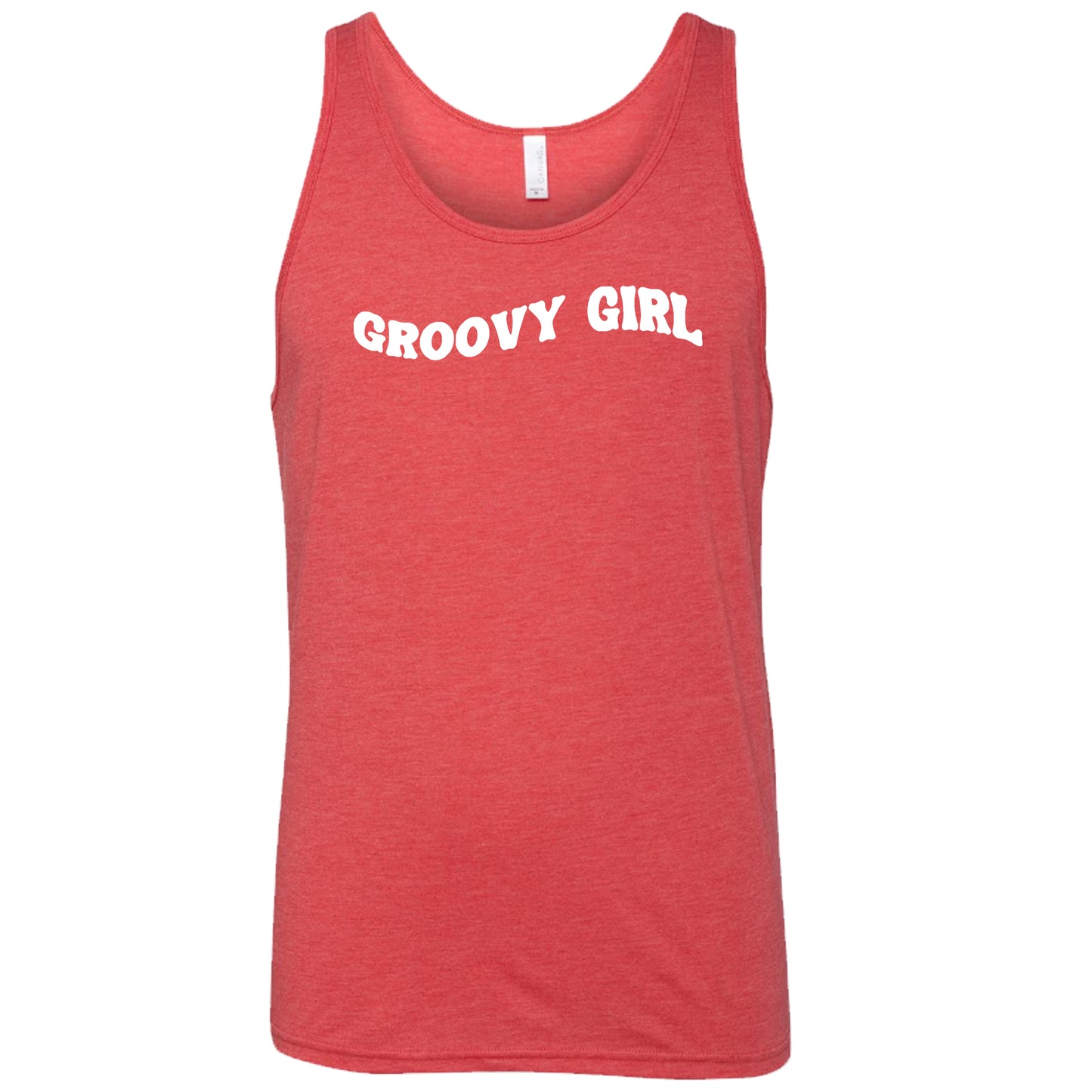 red groovy girl unisex tank