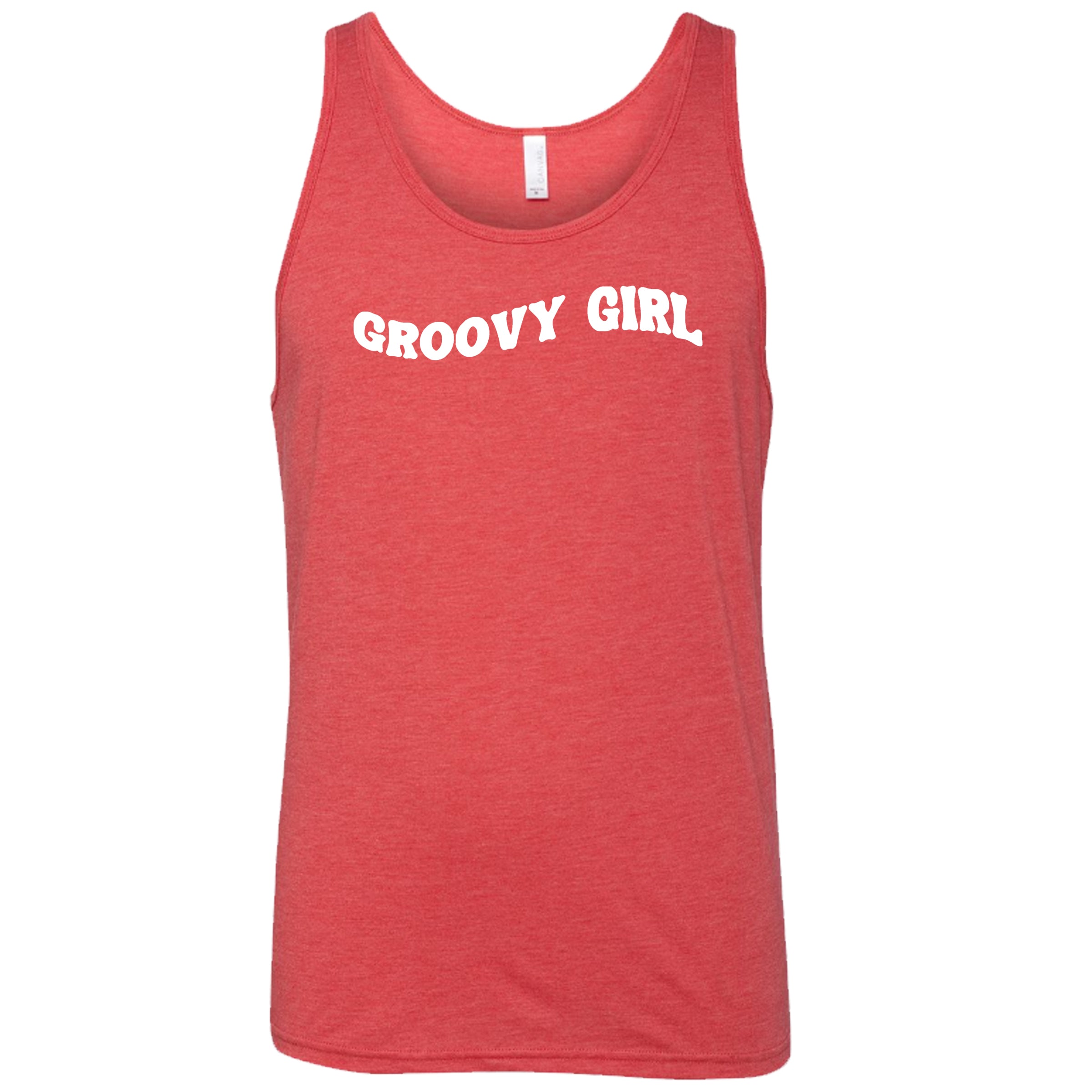 red groovy girl unisex tank