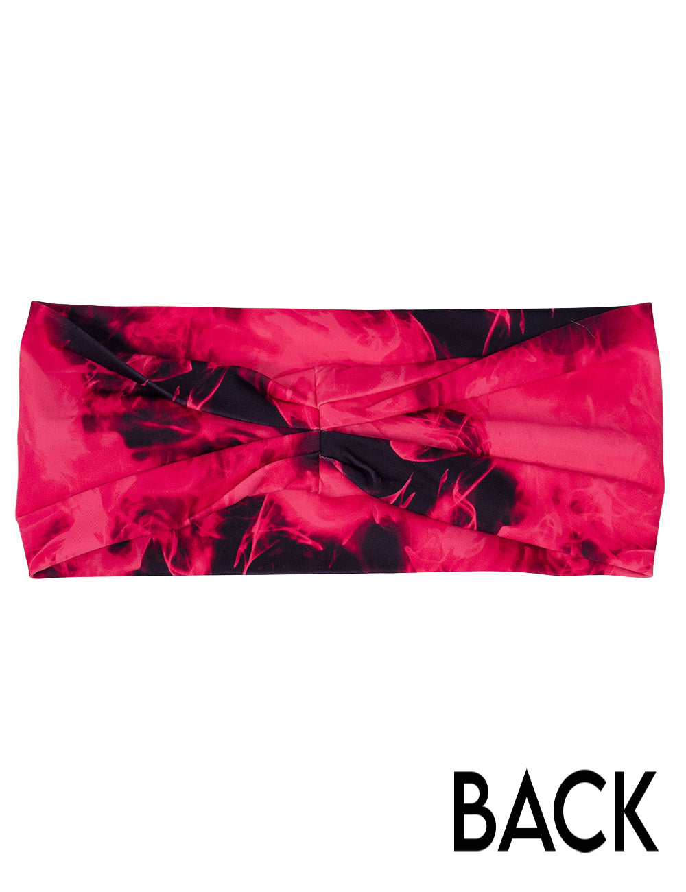 back of the pink and black smoke show headband