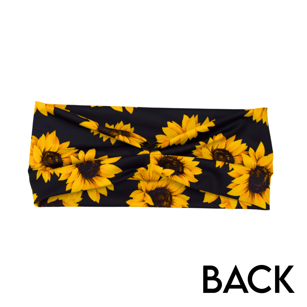 back of the yellow flower headband