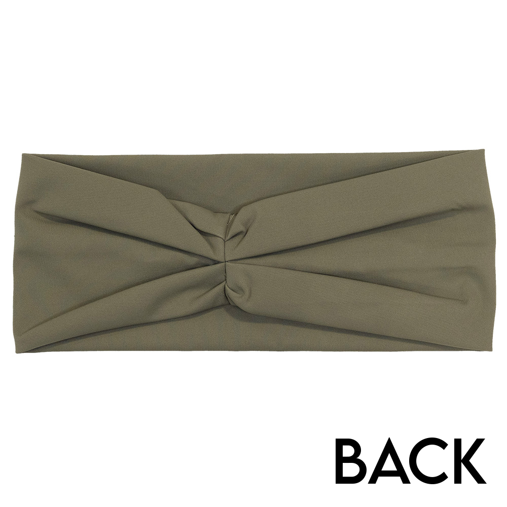 back of the omni green tea headband against a white background