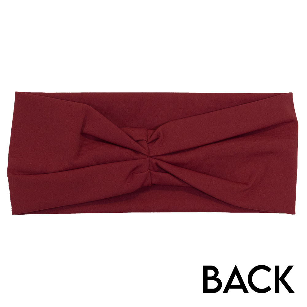 back of the garnet red headband