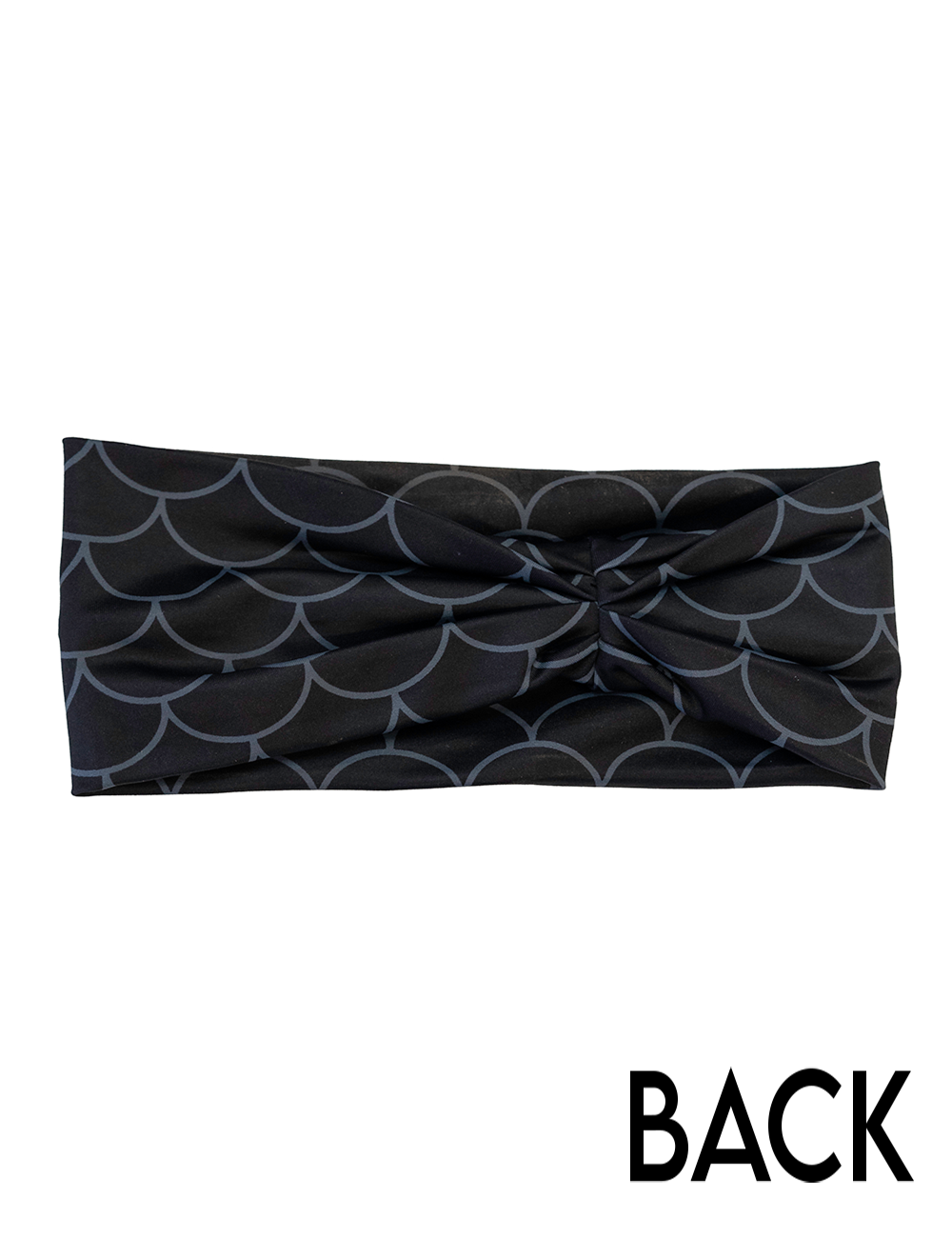 back of the dragon scale outline against a dark background pattern headband against a white background