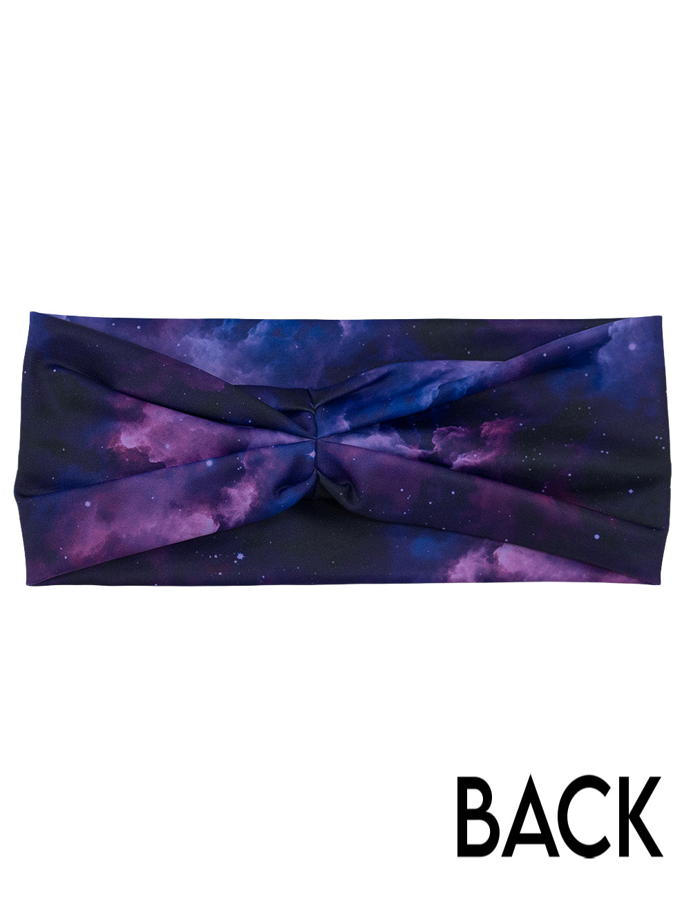 back of the purple space headband against a white background
