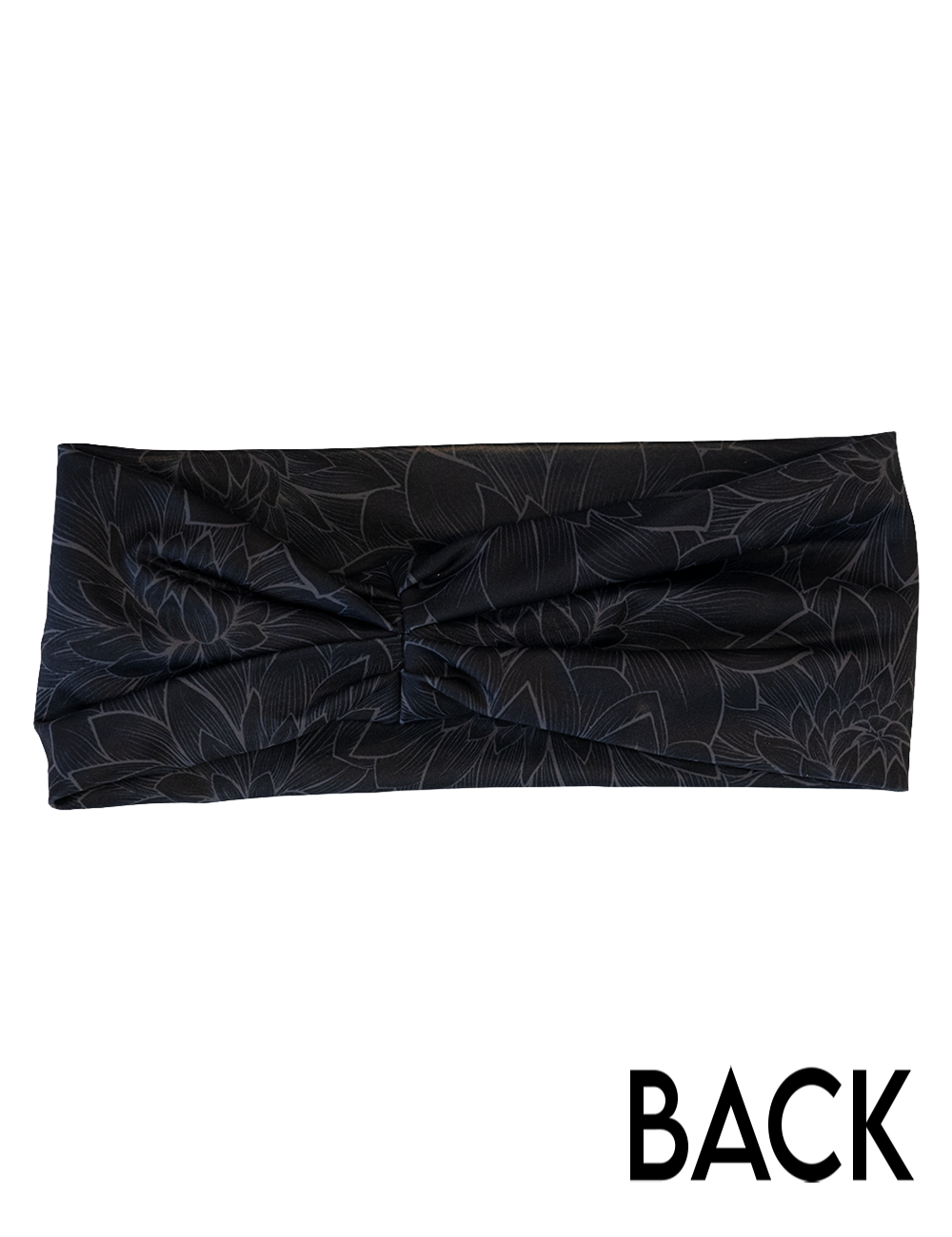 back of the black lotus flower leggings