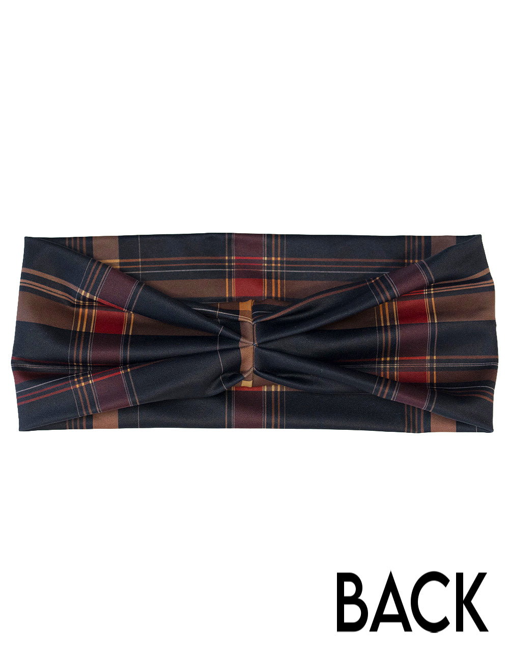 back of the black, yellow, and red headband