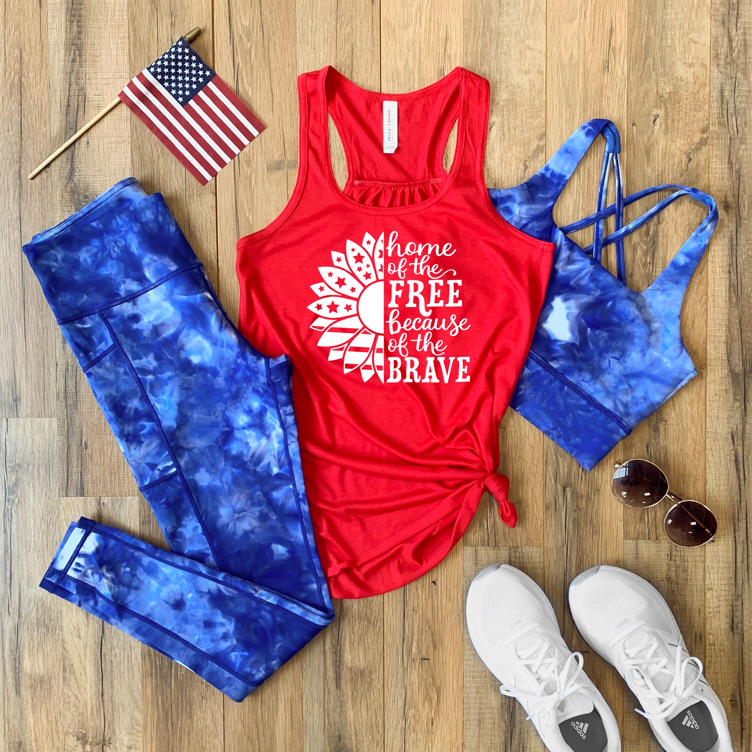 Home Of The Free Because Of The Brave flat lay