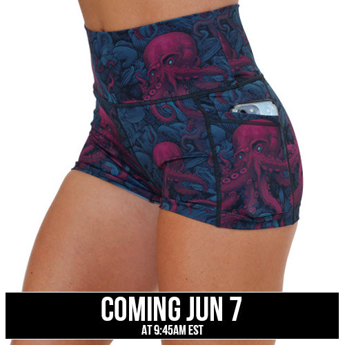 octopus patterned shorts coming soon