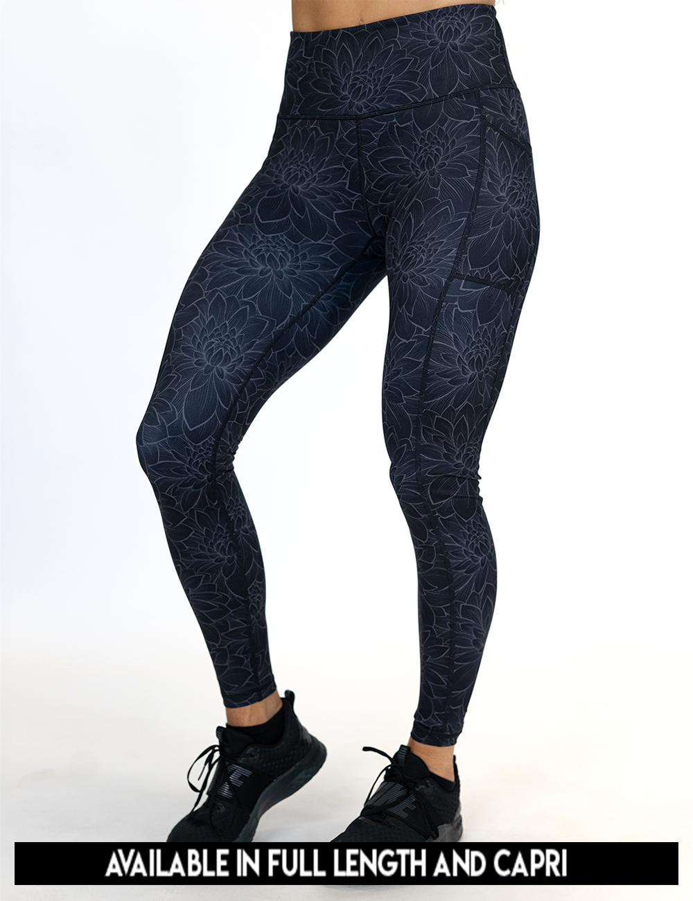 レッグウェア KASHIKO Lotus Tights Black Lotus Leggings | Lotus Yoga Leggings – Constantly Varied Gear