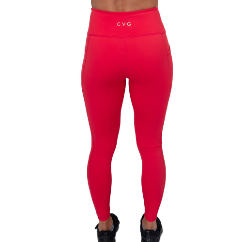 back of hot pink leggings