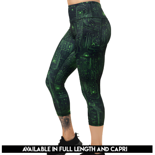  matrix themed leggings available in full and capri length