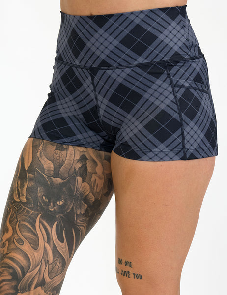 plaid dress shorts women Women's Thoughtfully Yours Blue Multi Cotton Shorts | Size: S