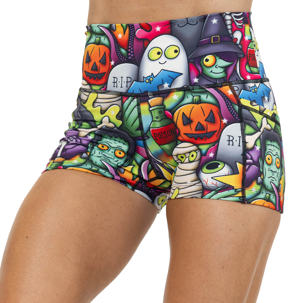 2.5 inch Halloween cartoons shorts