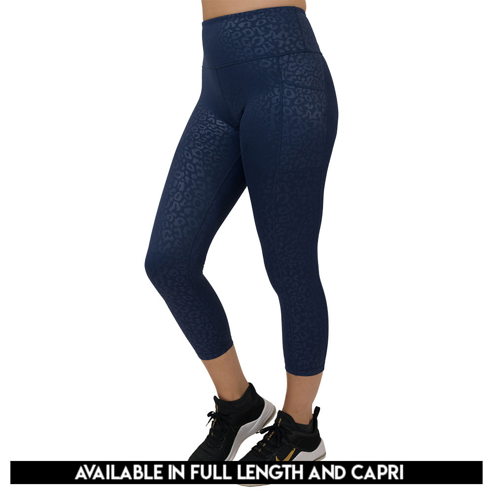 Navy Leopard Leggings