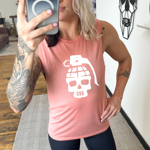 peach grenade skull tank