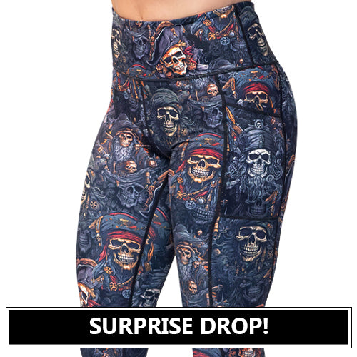 pirate themed leggings surprise drop