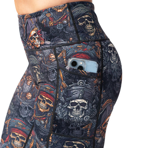 close up of pockets on pirates booty leggings