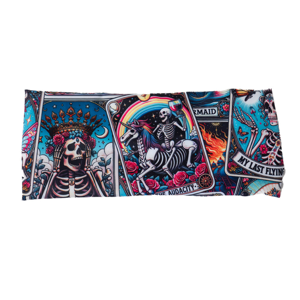 front of the tarot cards print headband against a white background