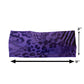 purple animal print headband measured at 2 by 9 inches