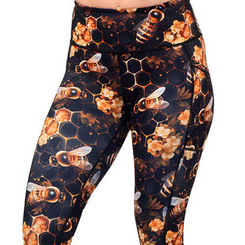 bee print leggings