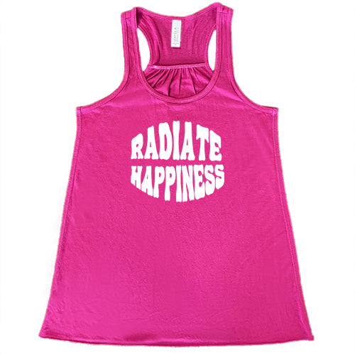 radiate happiness pink racerback shirt