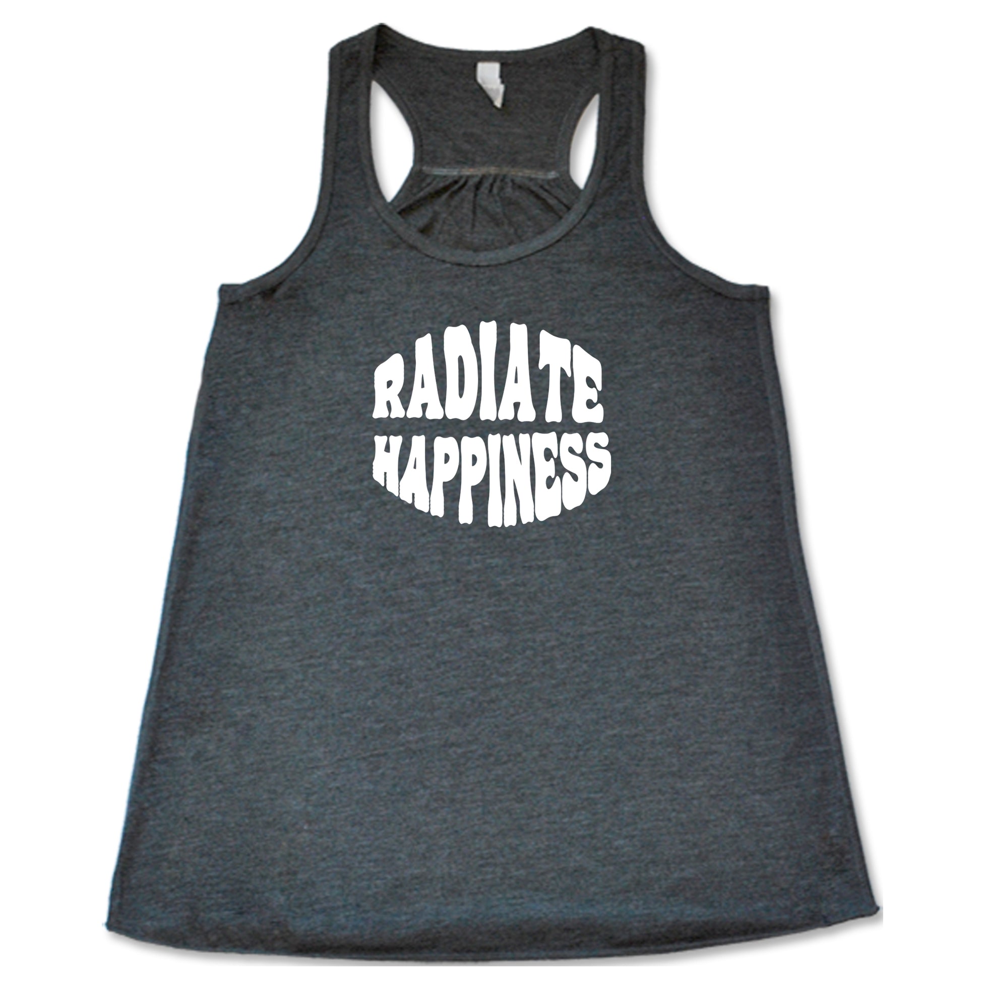 radiate happiness grey racerback shirt