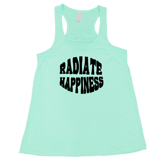 radiate happiness mint racerback shirt
