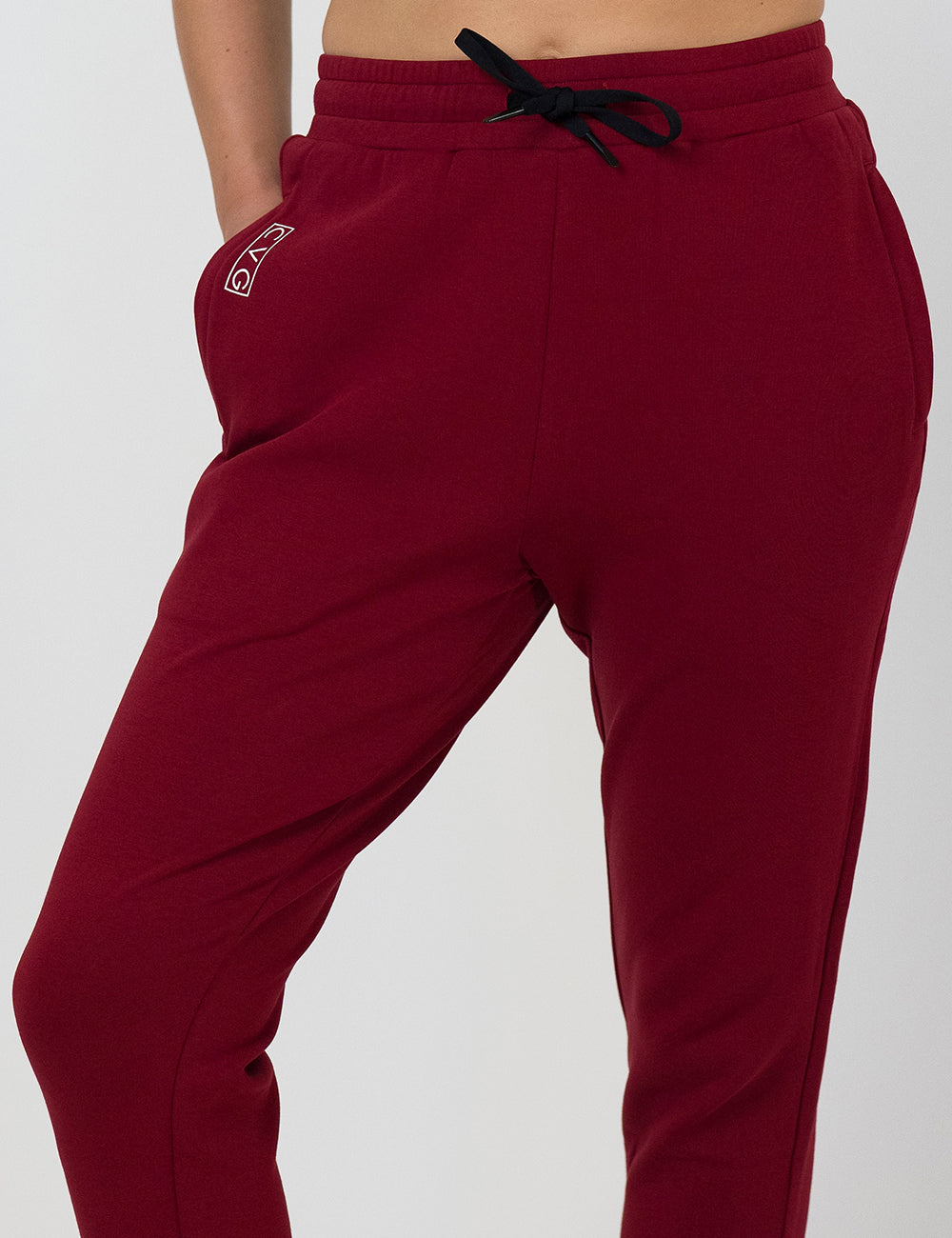 red rest day sweatpants