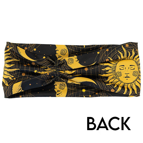 back of sun & moon design headband