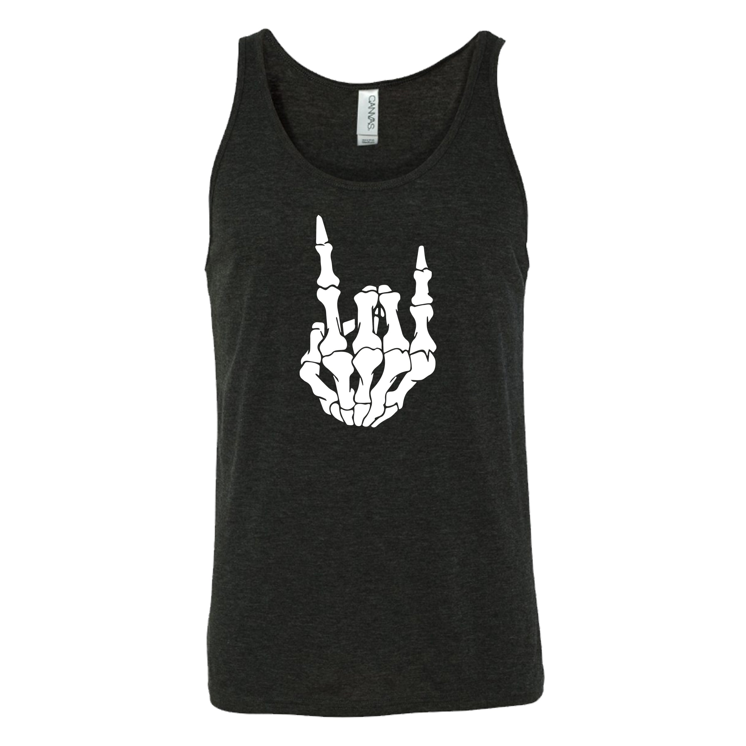 skeleton rocker hand black tank