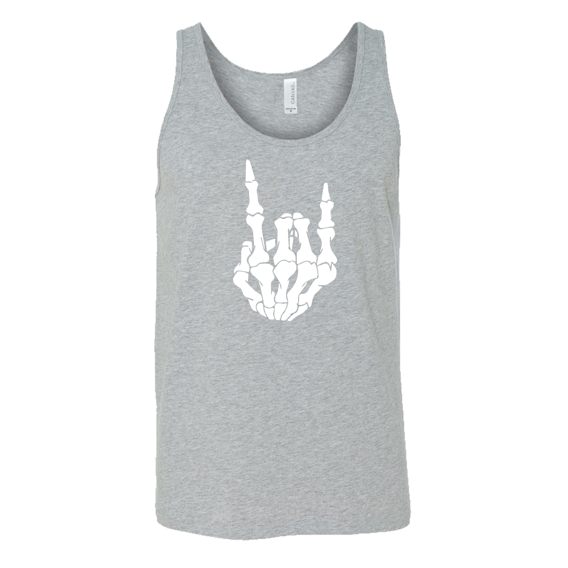 skeleton rocker hand grey tank
