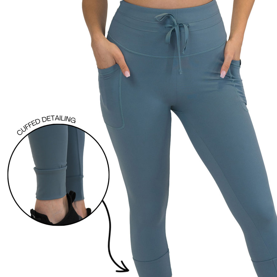 Grey Solid Leggings Pale