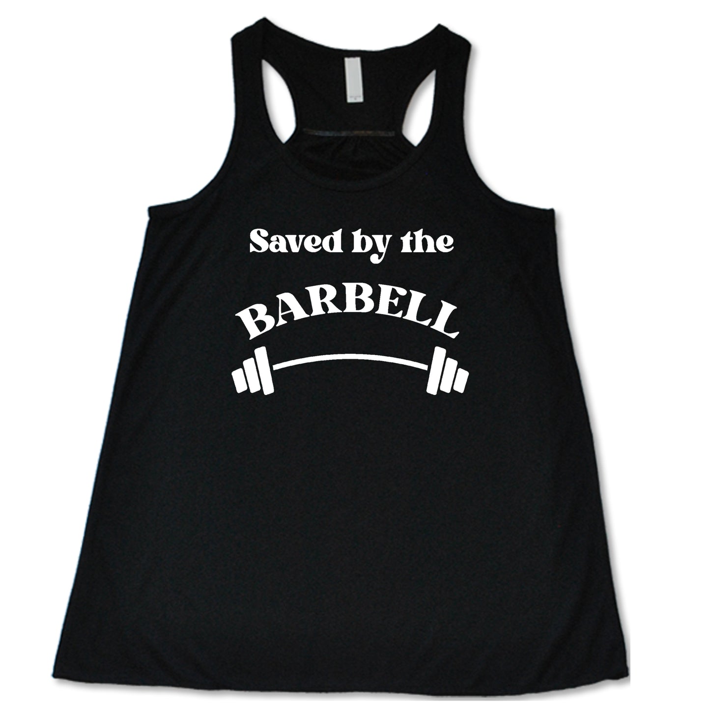 black saved by the barbell shirt