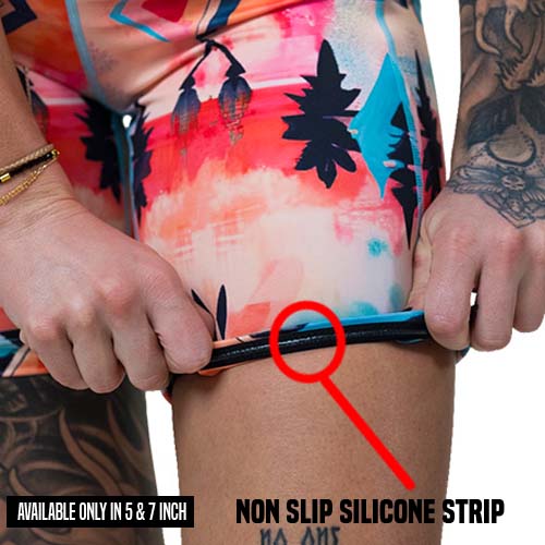 aztec patterned shorts non slip strip
