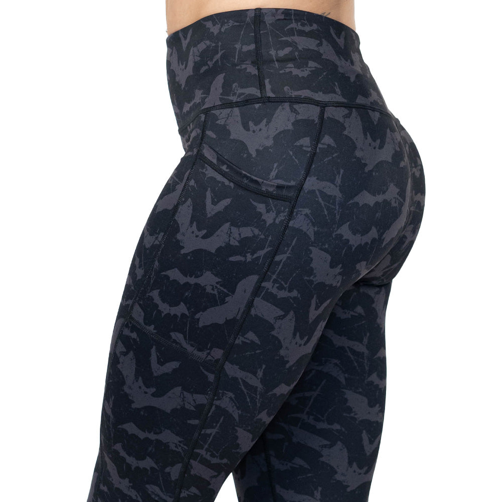 bat pattern leggings