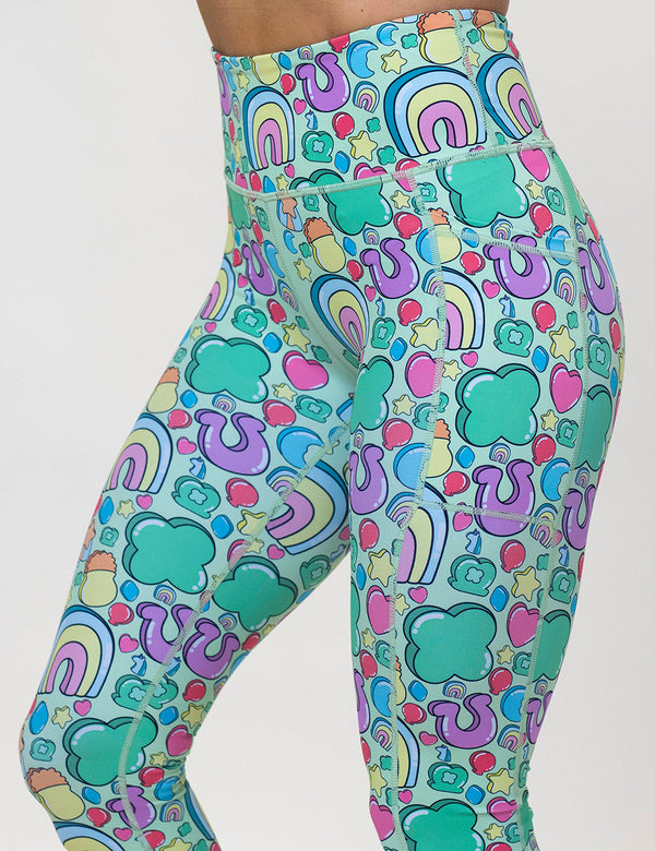 St Patrick's day inspired charms print leggings