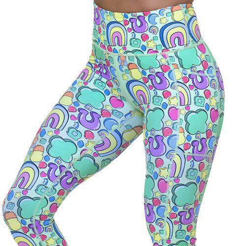St Patrick's day inspired charms print leggings