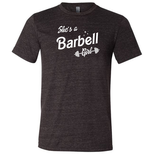 black she's a barbell unisex tee
