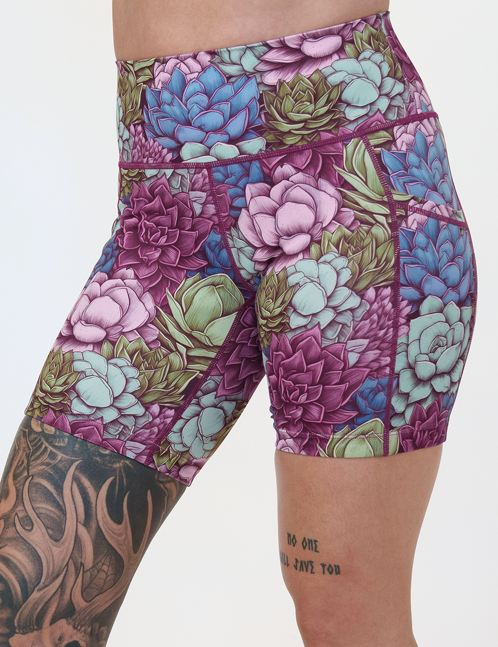 7 inch succulents an flowers shorts facing the front against a white background