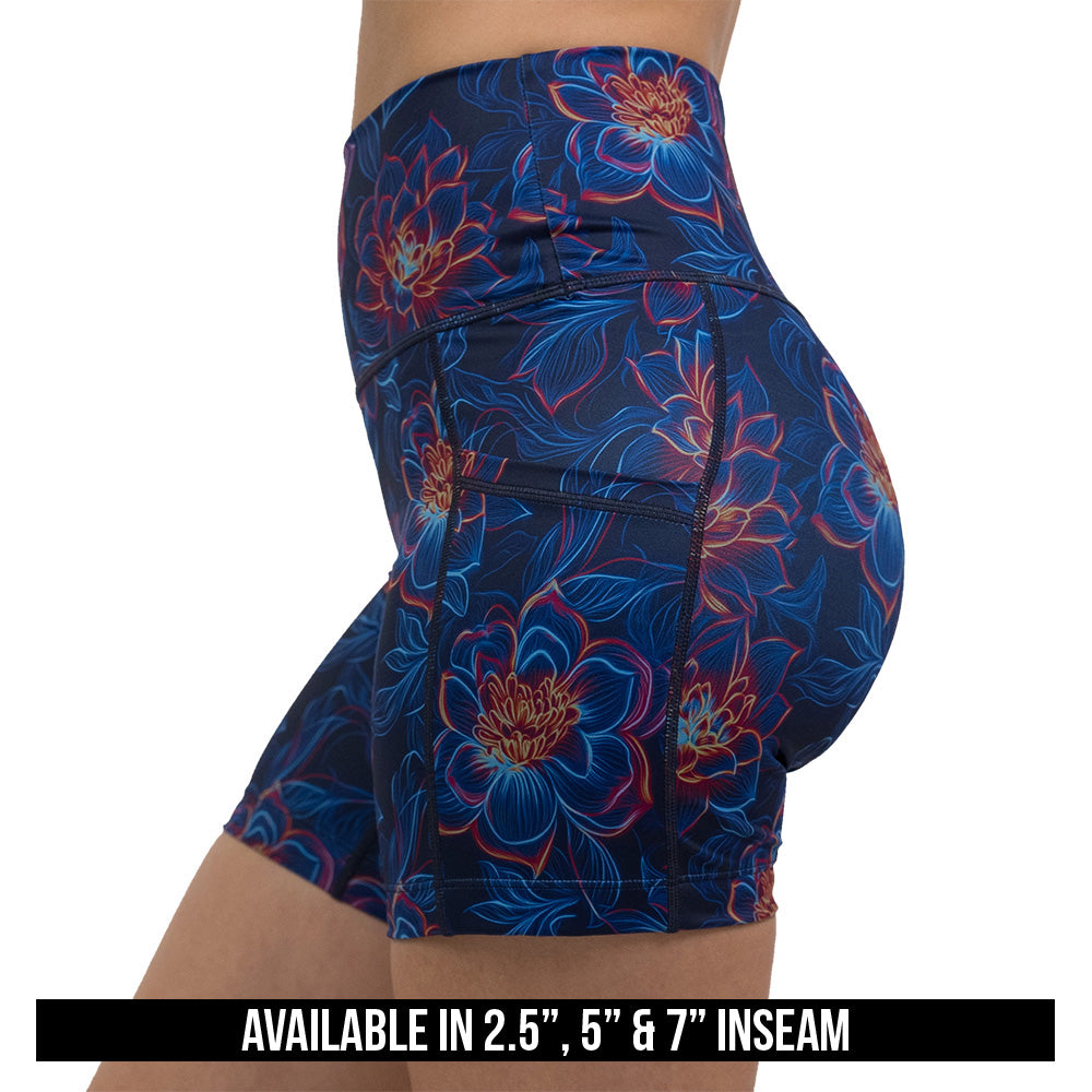 inseams available for the luminous lotus shorts