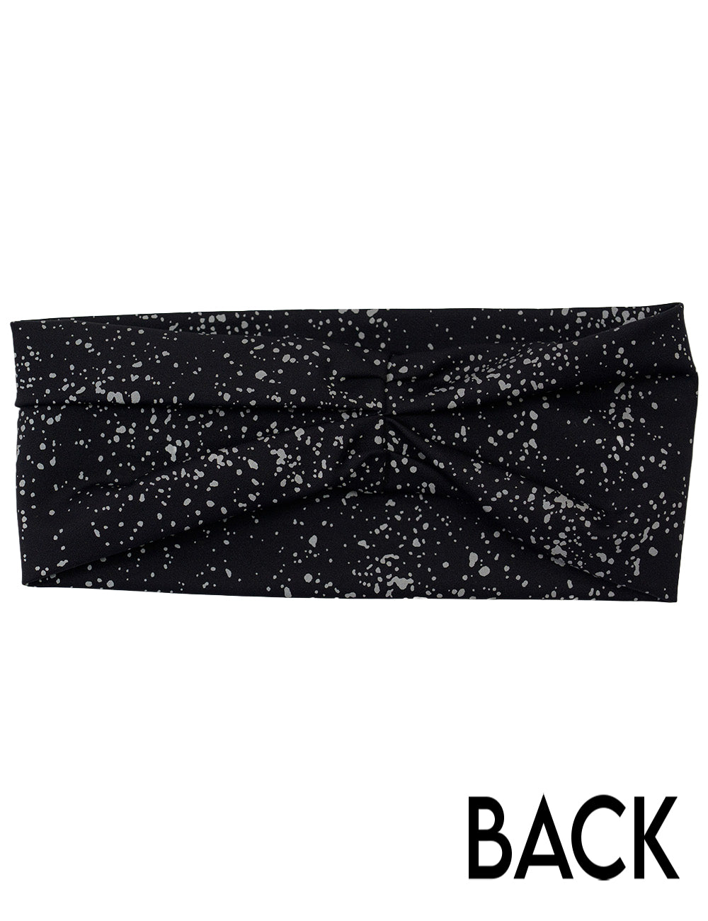 back of the black headband with reflective spots